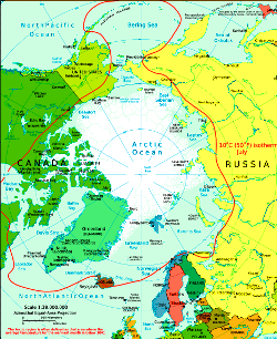 Whether you define Arctic Russia as north of the 10° latitude line, or as the area where the average temperature in the warmest month lies below 10°C (Figure 1 – red line), it encompasses parts of the Russian mainland and some major islands.